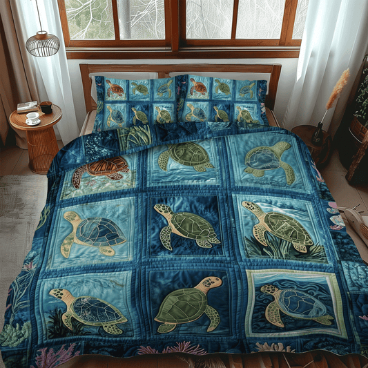 Underwater Utopia 3-Piece Quilted Bedding Set NCU0TL1485