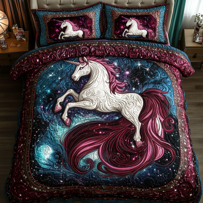 Unicorn Spirit 3-Piece Quilted Bedding Set NCU0DK8367