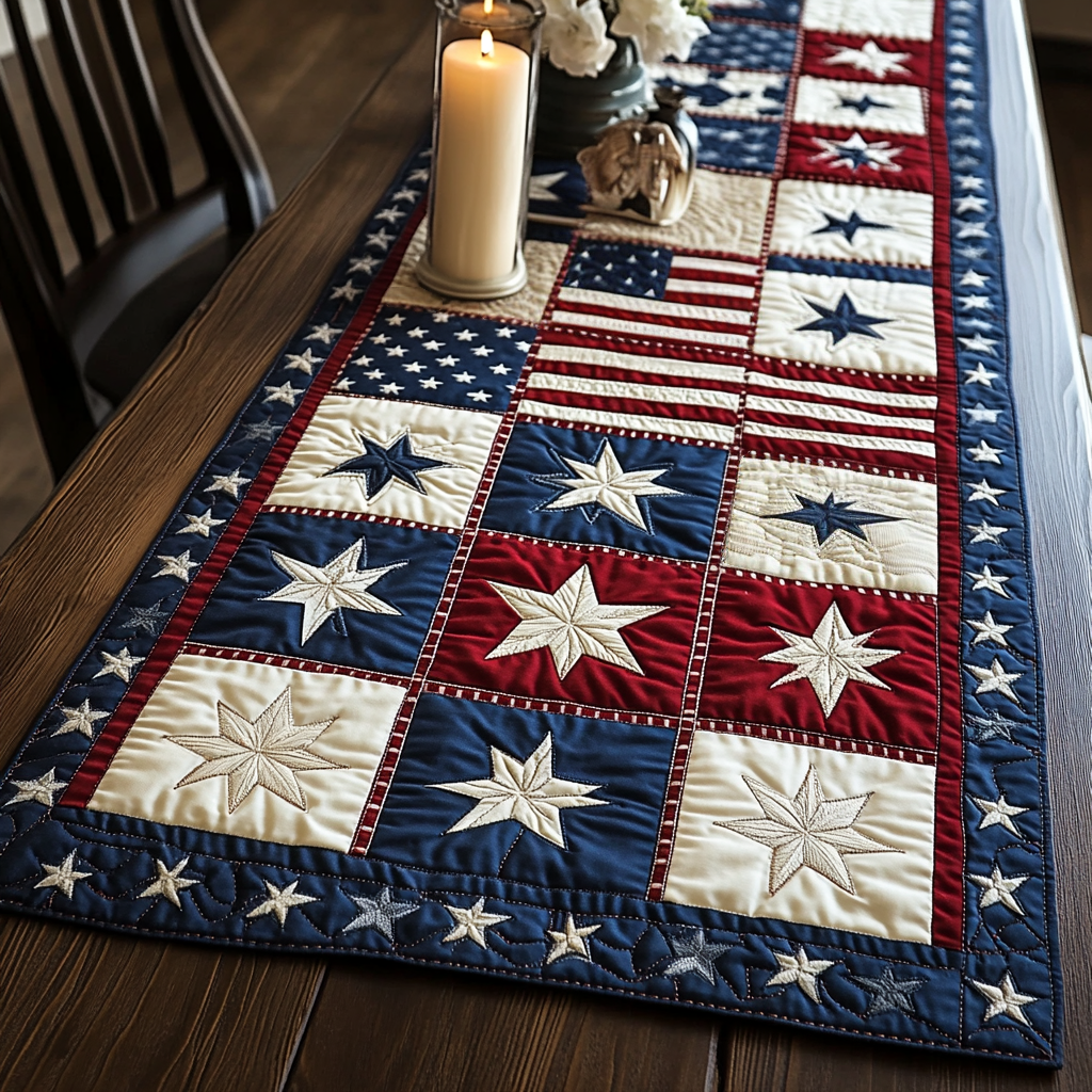 Union Charm Quilted Table Runner NCU0VH5938