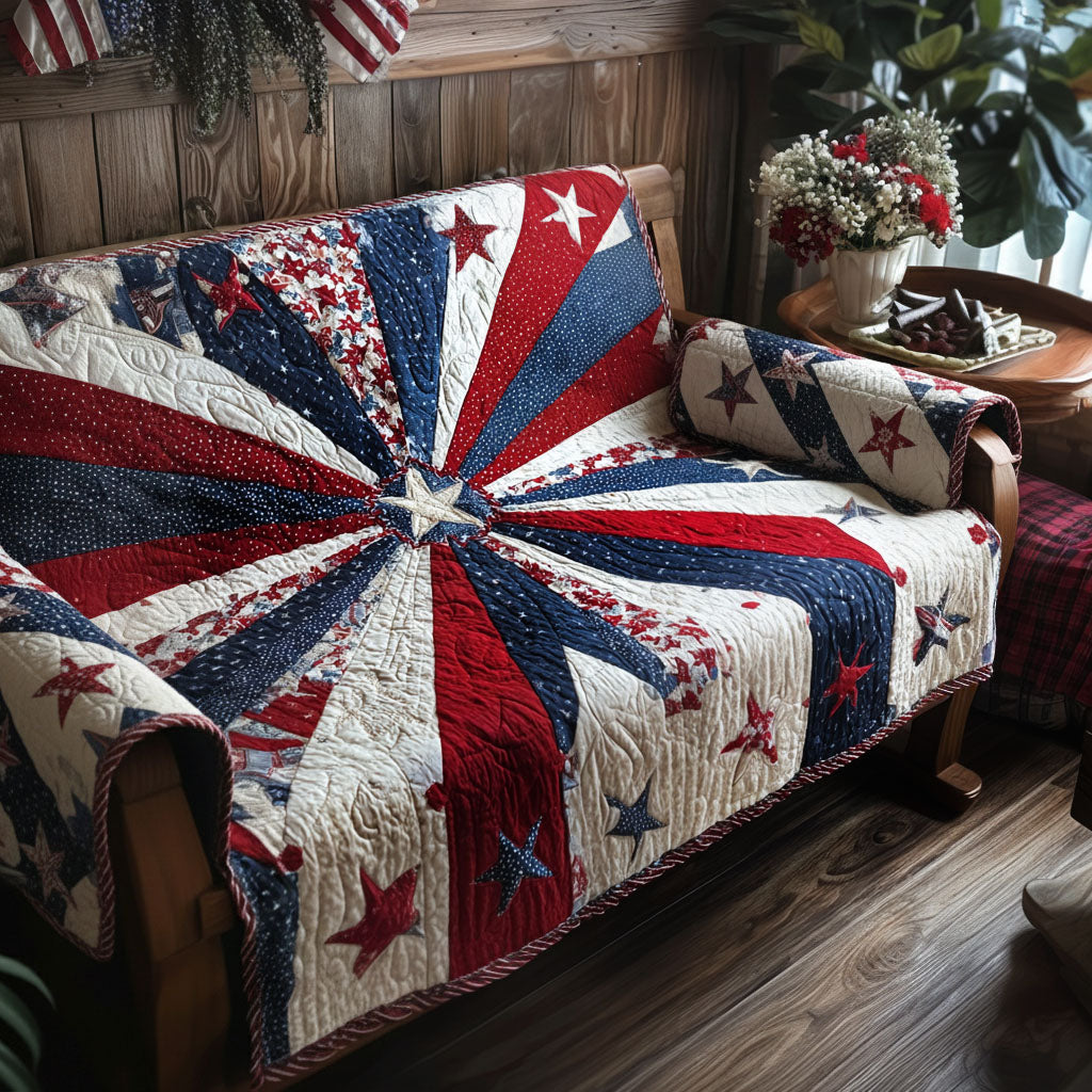 Union Star Bloom Quilted Sofa Cover NCU0PT11339