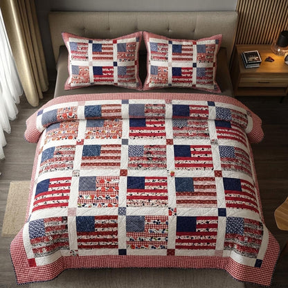 United Spirit 3-Piece Quilted Bedding Set NCU0DV9420