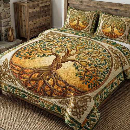 Unity Tree 3-Piece Quilted Bedding Set NCU0NT12287