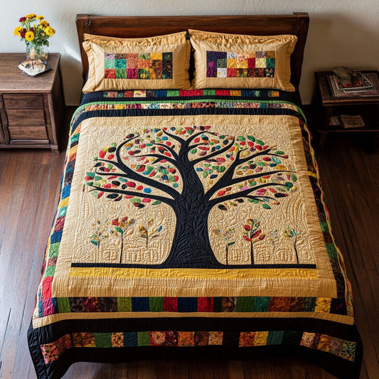 Unity Tree 3-Piece Quilted Bedding Set NCU0PT3143