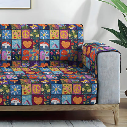 Universal Peace Quilted Sofa Cover NCU0PT6912