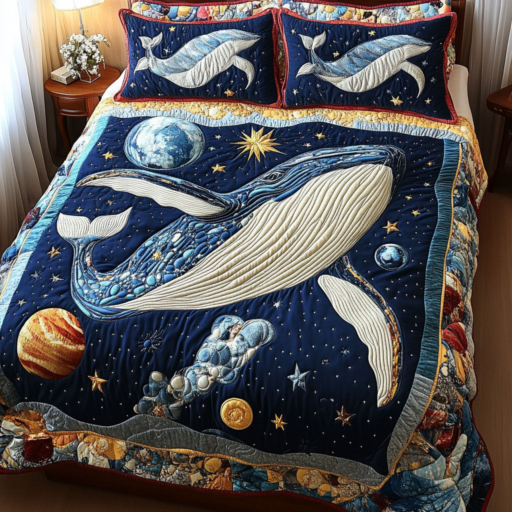 Universal Whale Wonder 3-Piece Quilted Bedding Set NCU0PT3768