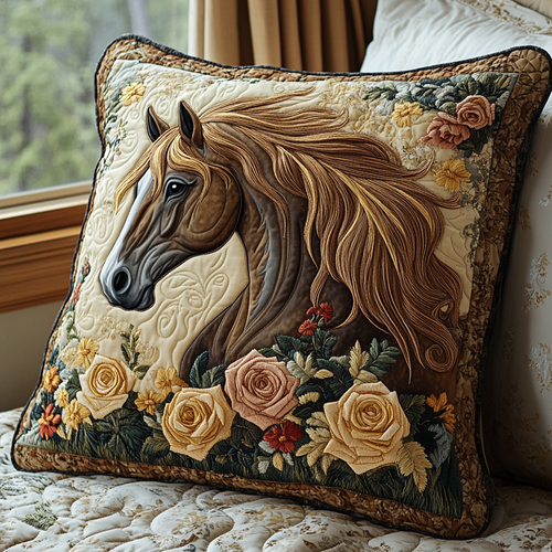 Untamed Horse Quilted Pillow Case NCU0DV5239