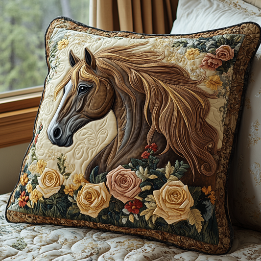Untamed Horse Quilted Pillow Case NCU0DV5239