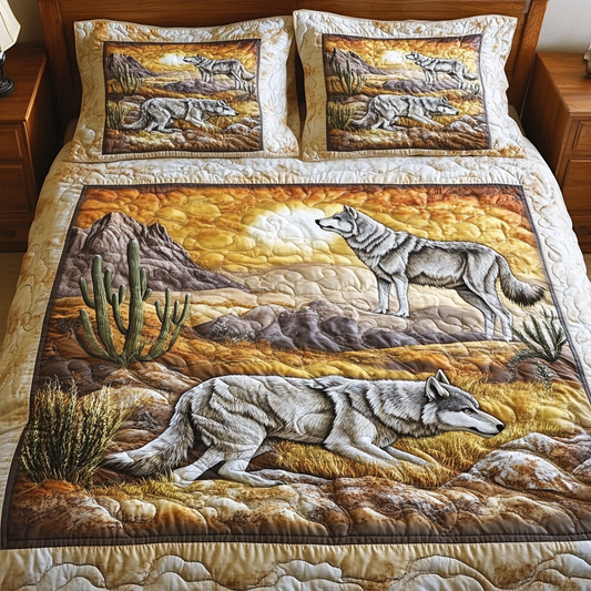 Untamed Path 3-Piece Quilted Bedding Set NCU0DK6996