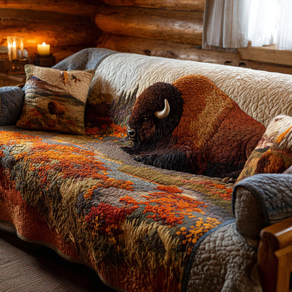 Untamed Plains Quilted Sofa Cover NCU0DV8537