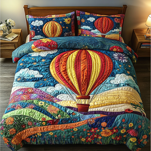 Upward Journey 3-Piece Quilted Bedding Set NCU0VH2723