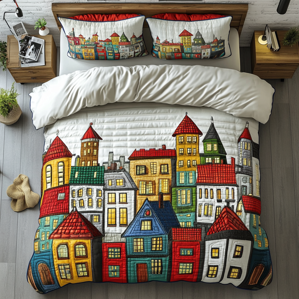 Urban View 3-Piece Quilted Bedding Set NCU0DK7816