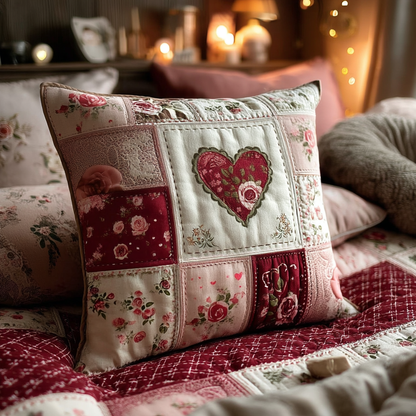 Valentine Patchwork Quilted Pillow Case NCU0XD2220