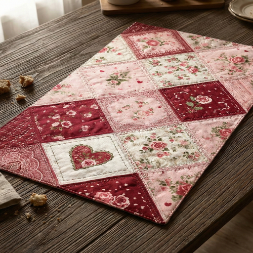 Valentine Patchwork Quilted Place Mat NCU0XD2220
