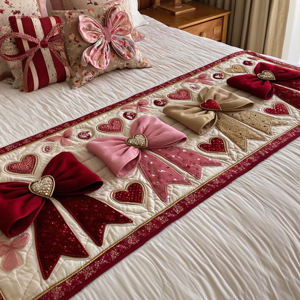 Valentine Wonder Quilted Bed Runner NCU0NT11659