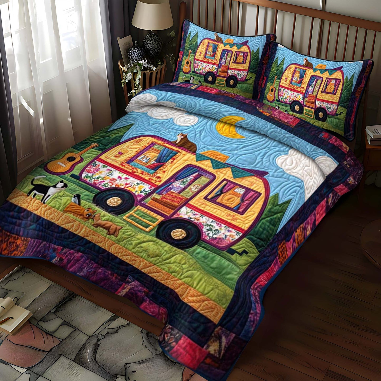 Valley View 3-Piece Quilted Bedding Set NCU0NT675