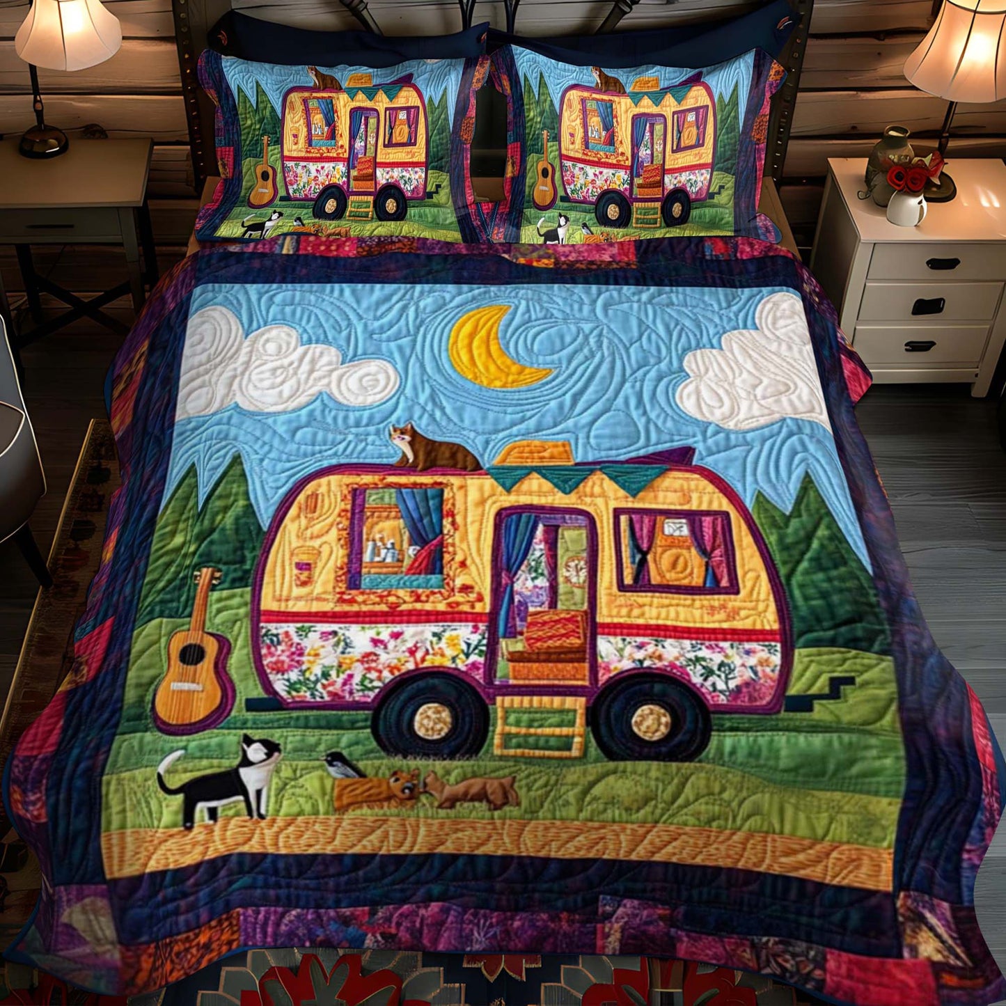 Valley View 3-Piece Quilted Bedding Set NCU0NT675