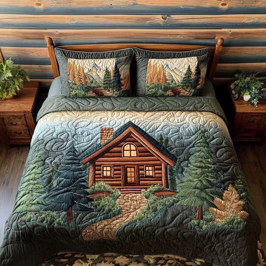 Valley View Lodge 3-Piece Quilted Bedding Set NCU0PT6767