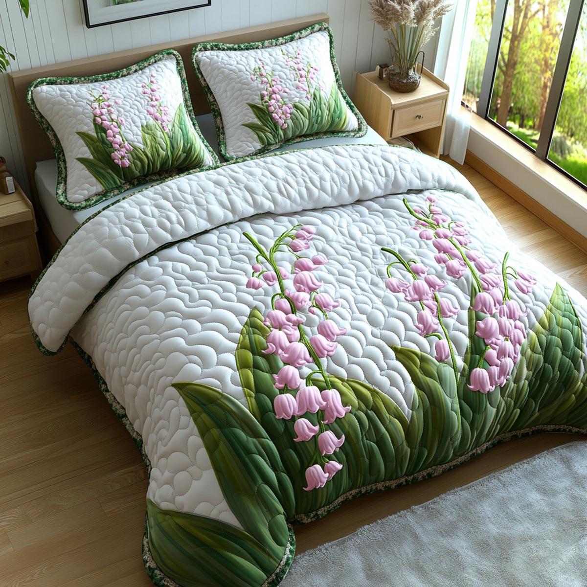 Valley Whisper 3-Piece Quilted Bedding Set NCU0DV9105