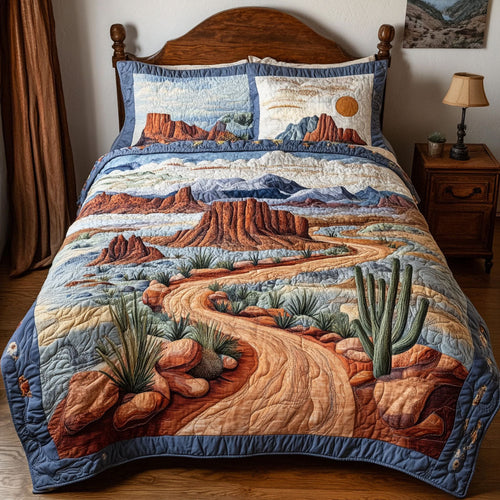 Valley of Fire Escape 3-Piece Quilted Bedding Set NCU0PT6410