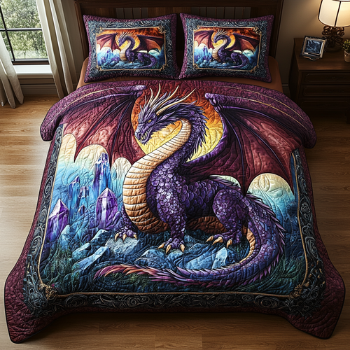 Valor Scales 3-Piece Quilted Bedding Set NCU0DV3819
