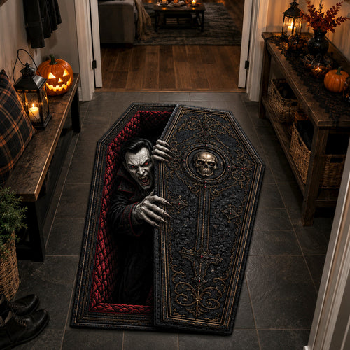 Vampire Vault Custom Shape Area Rug NCU0TV2031