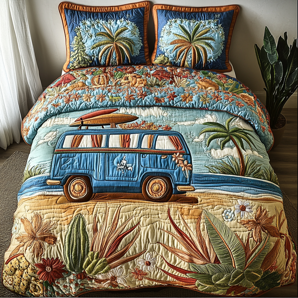 Van Explore 3-Piece Quilted Bedding Set NCU0DK7642