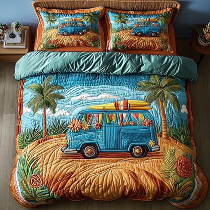 Van Journey 3-Piece Quilted Bedding Set NCU0DK7641