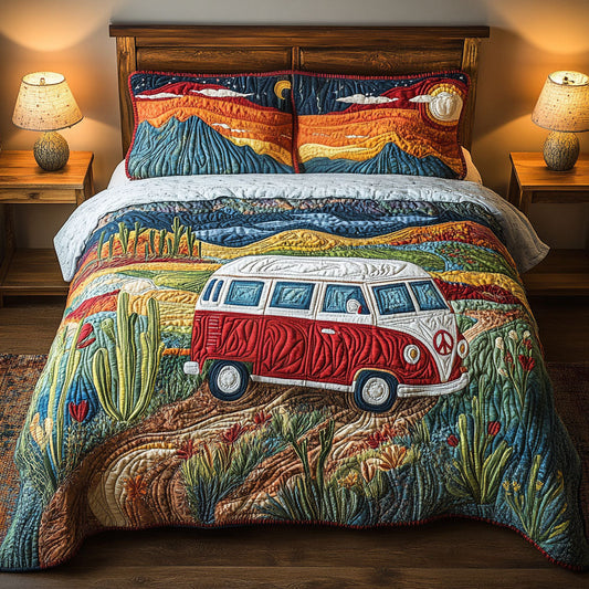 Van Life Journey 3-Piece Quilted Bedding Set NCU0PT6134