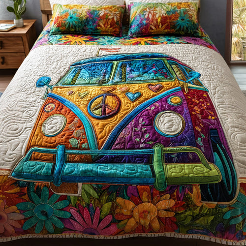 Van Vibes 3-Piece Quilted Bedding Set NCU0DV7358