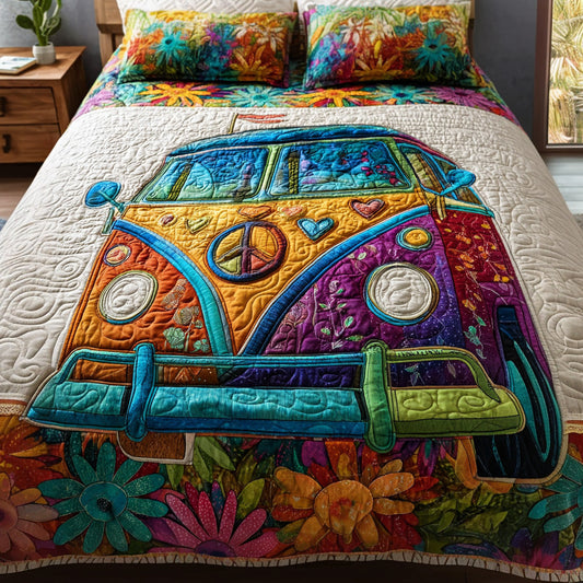 Van Vibes 3-Piece Quilted Bedding Set NCU0DV7358