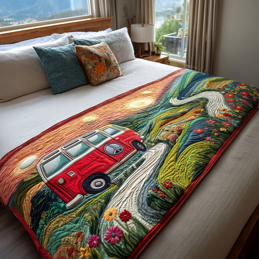 Vanlife Journey Quilted Bed Runner NCU0PT8087