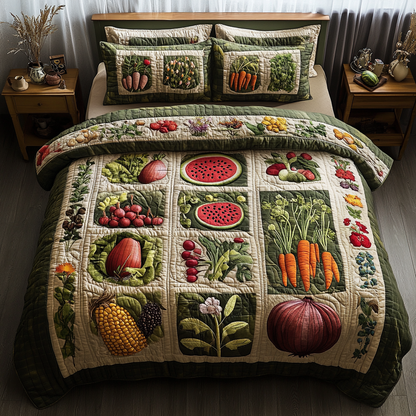 Veggie Patch 3-Piece Quilted Bedding Set NCU0VH3544