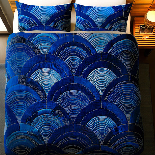 Velvet Arcs 3-Piece Quilted Bedding Set NCU0NT7122