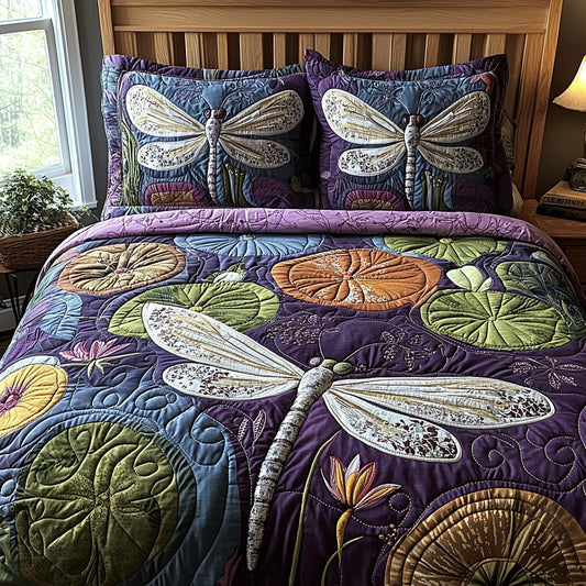 Velvet Dragonfly 3-Piece Quilted Bedding Set NCU0DV6537