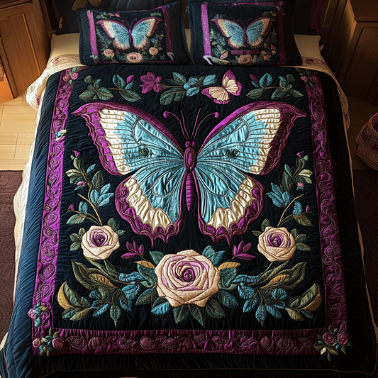 Velvet Flight 3-Piece Quilted Bedding Set NCU0VH1929