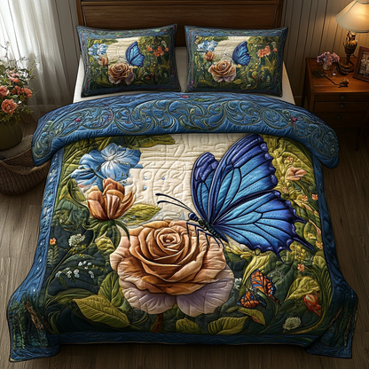 Velvet Flutter 3-Piece Quilted Bedding Set NCU0DK5088