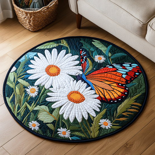 Velvet Flutter Quilted Round Mat NCU0DK4654
