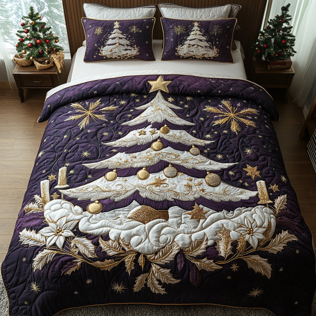 Velvet Holiday 3-Piece Quilted Bedding Set NCU0DV8470