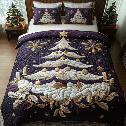 Velvet Holiday 3-Piece Quilted Bedding Set NCU0DV8470