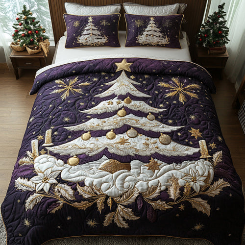 Velvet Holiday 3-Piece Quilted Bedding Set NCU0DV8470