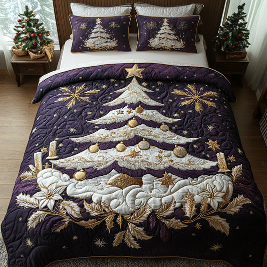 Velvet Holiday 3-Piece Quilted Bedding Set NCU0DV8470