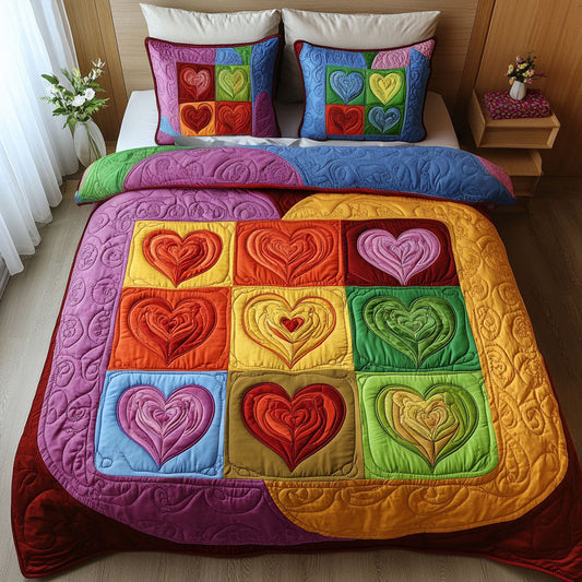 Velvet Love 3-Piece Quilted Bedding Set NCU0NT3217