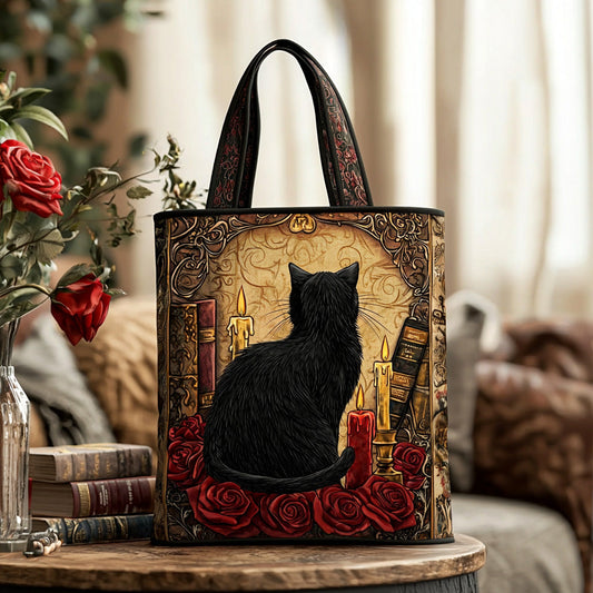 Velvet Panther Quilted Tote Bag NCU0DV7041