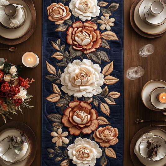 Velvet Petals Quilted Table Runner NCU0VH4374