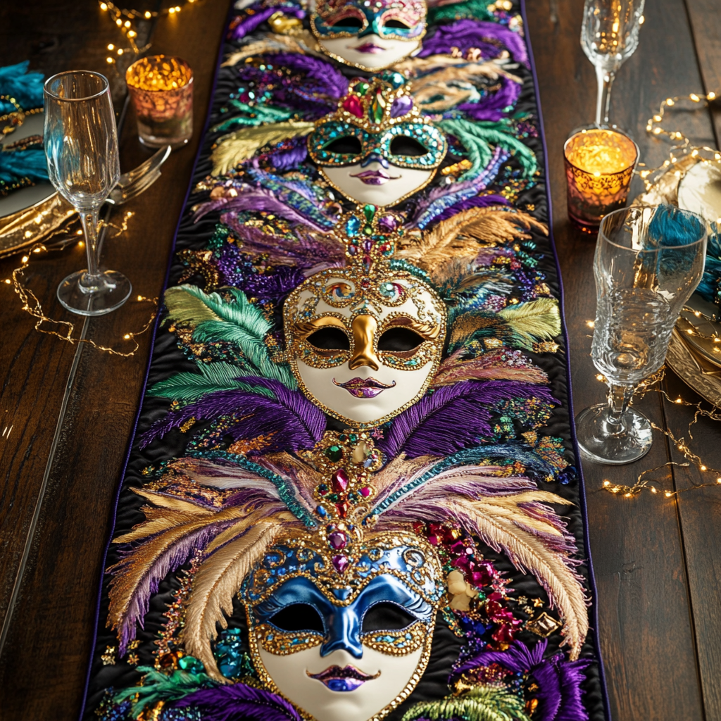 Velvet Vibe Quilted Table Runner NCU0VH2393