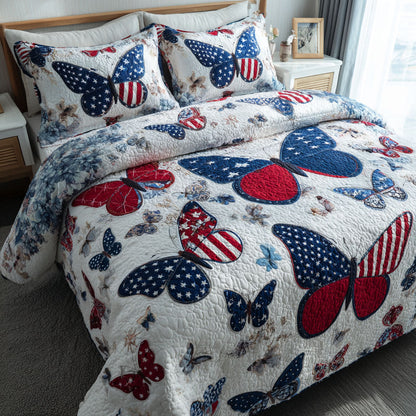 Velvet Wings 3-Piece Quilted Bedding Set NCU0DK12199