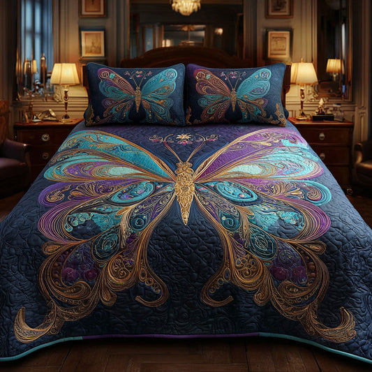 Velvet Wings 3-Piece Quilted Bedding Set NCU0VL3172