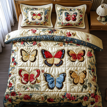 Velvet Wings 3-Piece Quilted Bedding Set NCU0DV3200