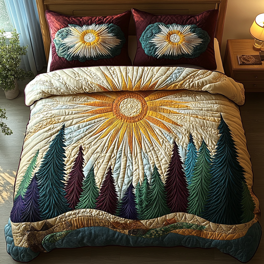 Verdant Forest Quilted Bedding Set NCU0DV5092