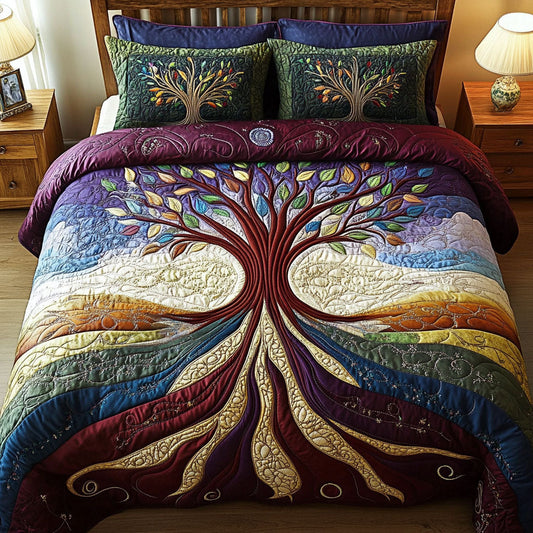 Verdant Dreams 3-Piece Quilted Bedding Set NCU0PT3825